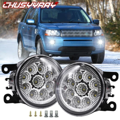 Pair LED Fog Lights FOR 2009-2012 Land Rover Range Rover Sport LR4 LR2 - Image 1 of 4