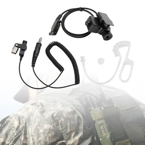 7.1-A3 Single Transparent Tube Headset 6-Pin U94 PTT For HYT PD682g PD662g PD665 - Photo 1/18