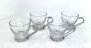 Set of 4 Bormioli Rocco Casa Coverto Expresso Cups- Espresso - Clear Glass - Picture 1 of 5