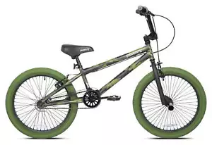 20" Boys BMX Bike Green Camouflage Child Bicycle NEW Stunt Freestyle Kids Ride - Picture 1 of 12