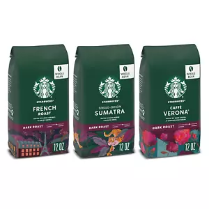 Dark Roast Whole Bean Coffee, Variety Pack, 3 Bags (12 Oz Each) - Picture 1 of 12