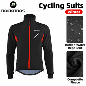 ROCKBROS Cycling Clothing Bicycle Jersey Fleece Rainproof Windproof Sportswear