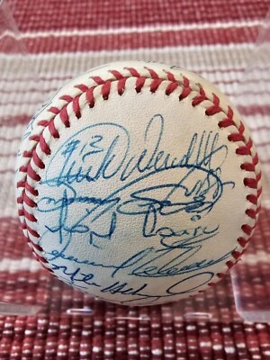 1996 Chicago Cubs Team Autographed Ball- Sosa, Sandberg, Grace - Image 1 of 4