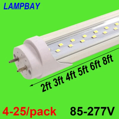 Double Row Lights T8 G13 LED Tube Bulb Super Bright Bar Lamp 2ft 3ft 4ft 5ft 6ft - Image 1 of 4