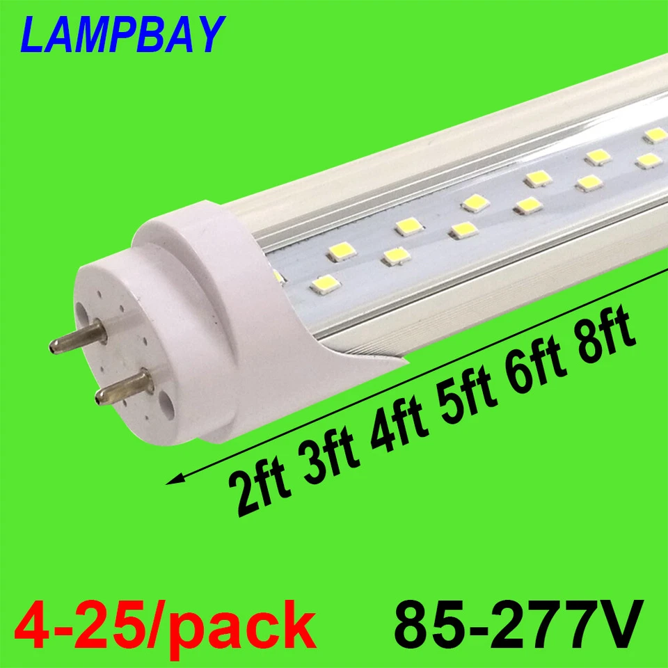 Double Row Lights T8 G13 LED Tube Bulb Super Bright Bar Lamp 2ft 3ft 4ft 5ft 6ft - Image 1 of 4