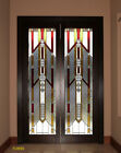 Spectacular Set of Stained Glass Door Frank L Wright style  WOW