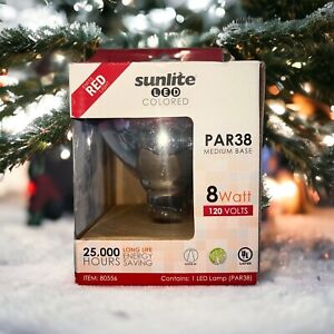 Sunlite LED PAR38 Colored Recessed Light Bulb 8W (60W Equal) Red