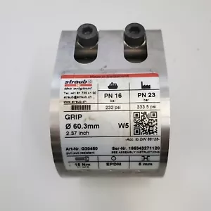 NUOVO STRAUB GRIP W5 60,3 mm 2,37 pollici G20450 PN 16 bar 232 psi PN 23 bar 333,5 switzer - Foto 1 di 7
