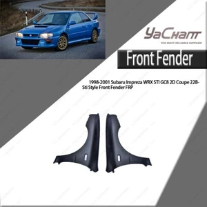 FRP 2D Coupe 22B-Sti Style Front Fender For 1998-2001 Subaru Impreza WRX STI GC8 - Picture 1 of 23