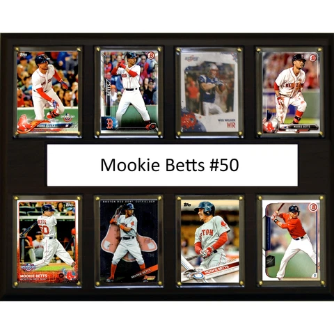 MLB 12"x15" Mookie Betts Boston Red Sox 8-Card Plaque Cover