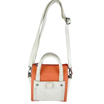 Bolso bandolera/cartera Danielle Nicole blanco y coral Foto 1 de 4