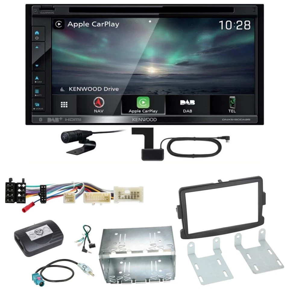Kenwood DNX-5190DABS CarPlay Android Auto Einbauset für Renault Captur Master - Bild 1 von 1