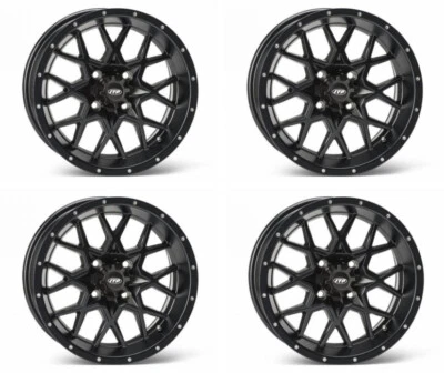 4 ATV/UTV Wheels Set 12in ITP Hurricane Matte Black 4/156 4+3 1KXP - Imagem 1 de 4