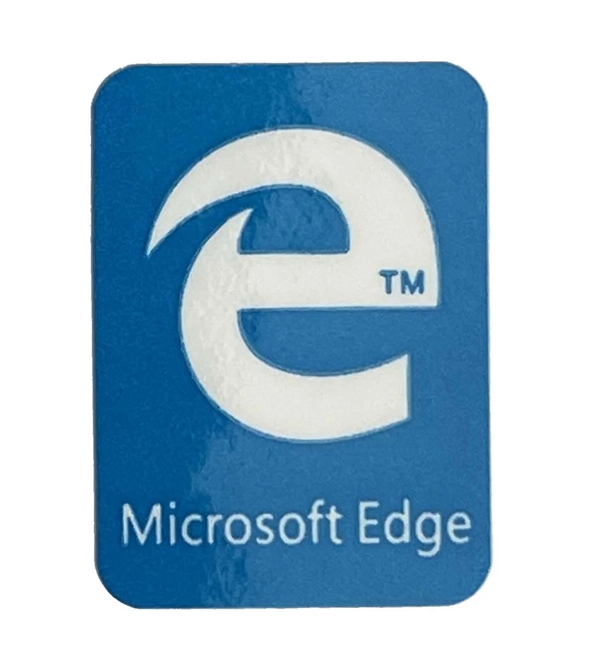 1 pcs Sticker for Compatible Microsoft Edge 16mm x 22mm Case Badge Label Logo - Image 1 of 1