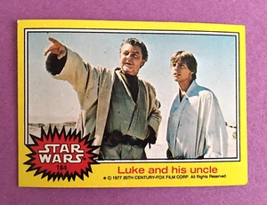 1977 Star Wars Card - Yellow Series #184 Luke and his Uncle - in Excellent cond. - Picture 1 of 2