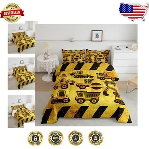 Twin Cartoon Excavator Comforter Set for Kids - Soft & Lightweight Bedding - Picture 1 of 8