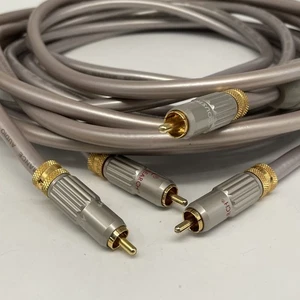 Acoustic Research RCA 3.5 M Master Silver Locking Connectors Signal Gold PAIR - Picture 1 of 11