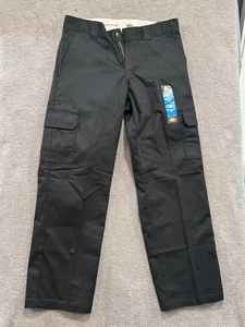 Dickies Men’s Cargo Pants 34x32 Black Relaxed Straight Fit Workwear Utility NWT - Picture 1 of 4