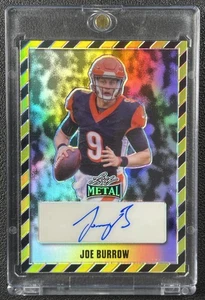 JOE BURROW 2023 LEAF METAL FOOTBALL #BA-JB1 BLACK GOLD AUTOGRAPH AUTO 2/5 - Picture 1 of 2