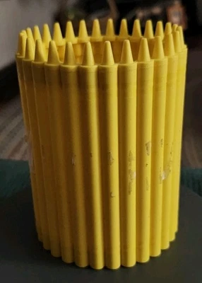 Crayola Crayon Pencil Cup / Desk Organizer In the Color Yellow - Image 1 of 3