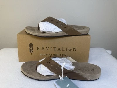 Sandalias Revitalign Kena con tachuelas para mujer 11B marrón gamuza chanclas cómodas Foto 1 de 4