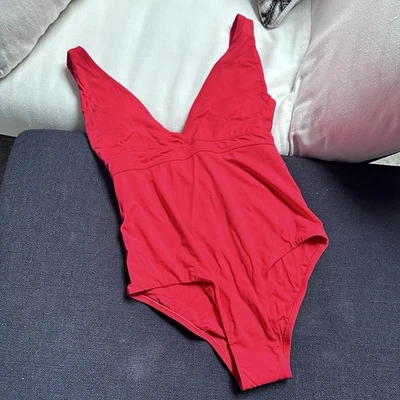Traje de baño de Melissa Odabash para mujer rojo Pompeya cuello en V una pieza talla 4 5449 Foto 1 de 4