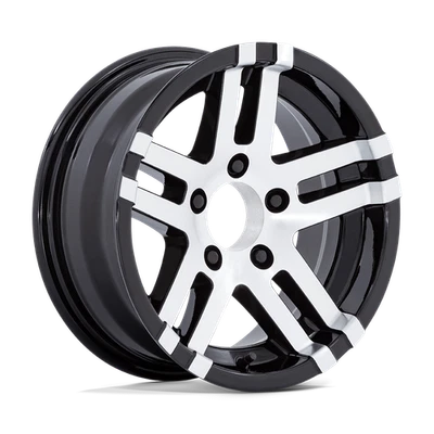 14x6 Helo HE821 Big Dog Gloss Black Machined Wheels 5x4.5 (-6mm) Set of 4 - Image 1 of 4