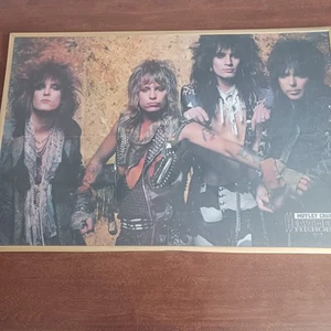 Motley Crue Poster 20 x 30 GERAHMT aus den 80er Jahren HEAVY METAL Top Zustand - Bild 1 von 10