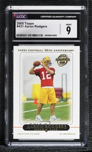 2005 Topps Aaron Rodgers #431 CGC 9 Mint Rookie RC - Picture 1 of 3