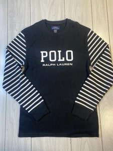 Polo Ralph Lauren Sleepwear Black & White Thermal Night Shirt Women’s Size M - Picture 1 of 8