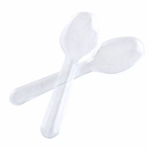 200X Plastic Ice Cream Mini Spoons Dessert Serving Disposable Party Teaspoon - Picture 1 of 2