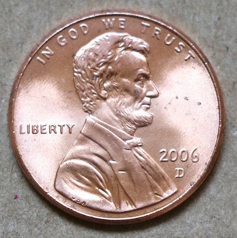 2006 D Lincoln Memorial cent  BU Cover