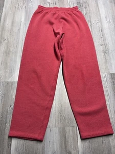 Vintage Lee Sweatpants Made in USA 90s Straight Leg Joggers Juniors S Faded Red - Picture 1 of 13