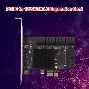 SA3112J Adaptateur PCIE 12 ports 6 Gbit/s PCI-Express X1 SATA 3.0 Carte d\'exten - Photo 1/10