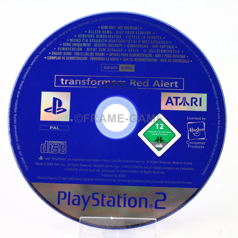 Sony Playstation 2 PS2 PAL OVP Transformers Red Alert Demo Promo nur CD - Bild 1 von 1