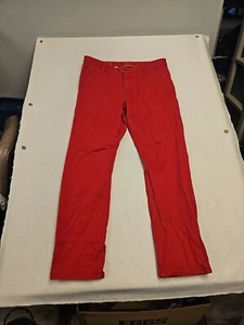 Men's Dockers Alpha Khaki Slim Tapered Pants Autumn Red - 33Wx30L EUC - Picture 1 of 7