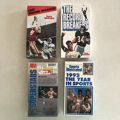 SPORTS ILL. CBS/FOX VTG LOT OF 4 VHS Tapes NBA/Football/Baseball NEW - Image 1 of 4