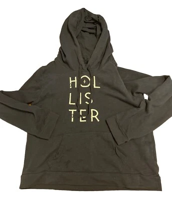 Sudadera con Capucha Hollister Azul Marino Logo Para Mujer Talla Grande Bolsillos Foto 1 de 4