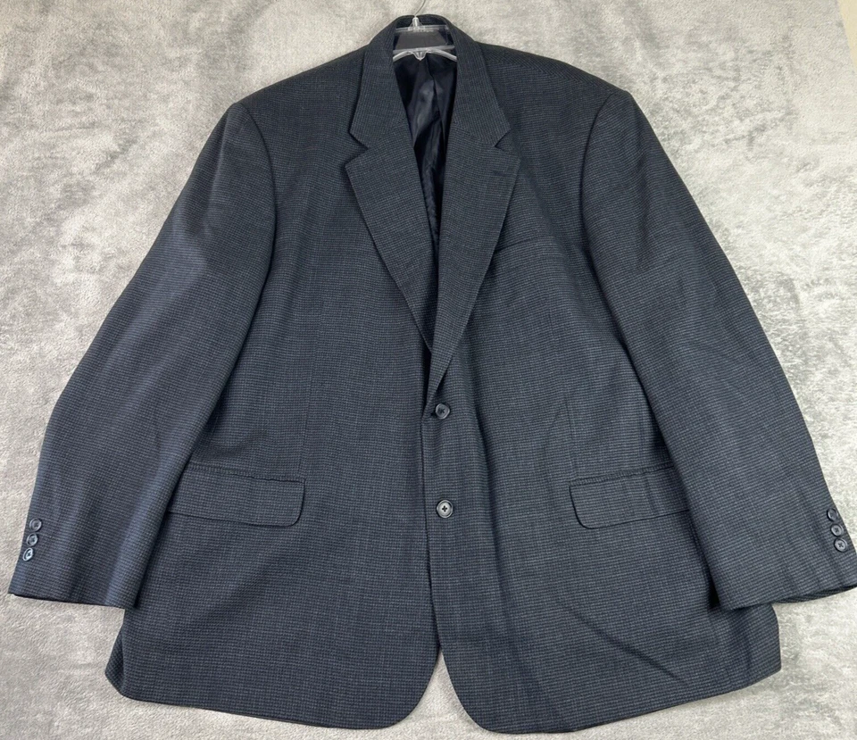 Alexander Lloyd Size 54R Sport Coat Navy Blue Silk Wool Blend Jacket Blazer - Image 1 of 4