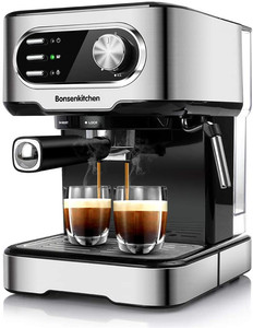 Espresso Machine 15 Bar Coffee Machine with Foaming Milk Frother Wand, 850W High