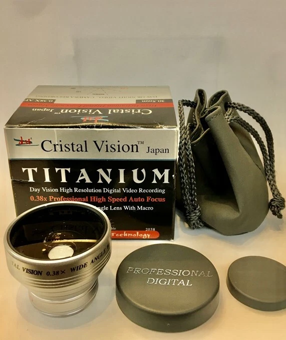 Fish Eye Lens 0.38X wide Angle for w/ Macro 30.5MM JVC GZ-M365 GZ-MG335 M330 - Image 1 of 1