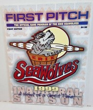 1999 First Pitch Erie Seawolves Inaugural Season Program 