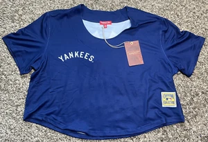 NEU Mitchell & Ness New York Yankees MLB Damen Kurzarm Crop Trikot (XL) - Bild 1 von 3