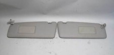 BMW E32 7-Series Factory Front Sun Visor Pair Silver Grey Vinyl 1988-1990 USED