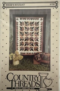 158 Bride's Bouquet Quilt & Applique Pattern Country Threads 52x68 - Picture 1 of 2