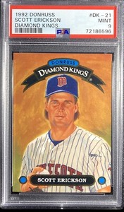 1992 Donruss Diamond Kings #DK-21 Scott Erickson PSA 9