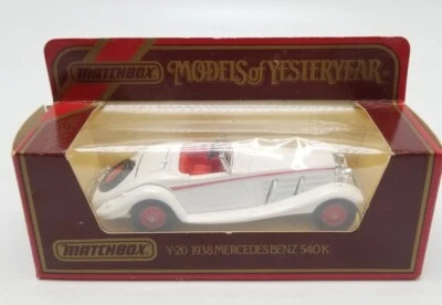 Matchbox Models of Yesteryear 1938 MERCEDES BENZ 540K Y-20 White New In Box 1984 - Image 1 of 4