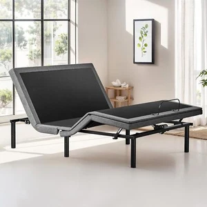 Ergonomic Electric Full Queen Adjustable Bed Frame Bed Base with Wireless Remote - Picture 1 of 39