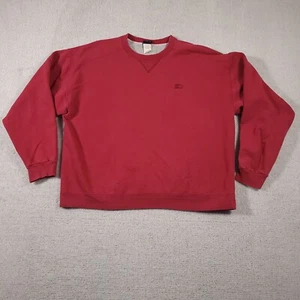 Vintage Starter Pullover Crewneck Sweatshirt Men's Size Large Blank Red Faded - Picture 1 of 14