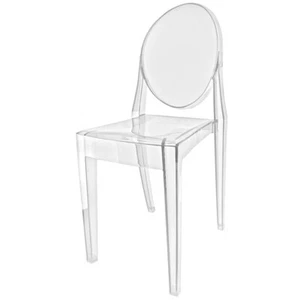 Fusion Living Set Von 6 Ghost Style Kunststoff Victoria Esszimmerstuhl - Picture 1 of 19